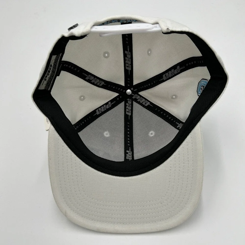 Pro Standard Spelman College HBCU Snapback Hat White Blue Wool Leather Button